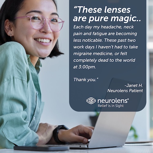 Quote from a neurolens patient